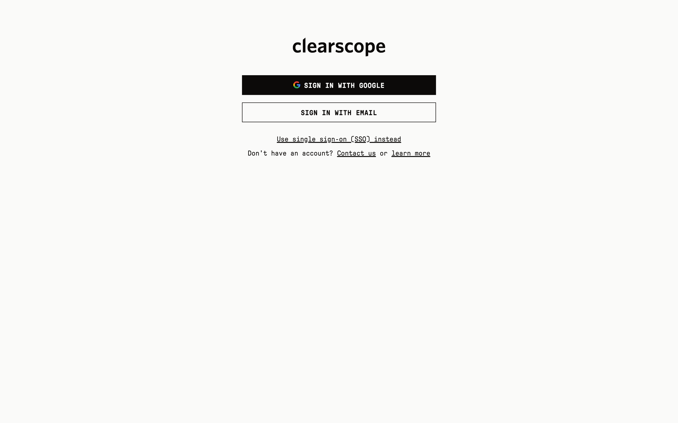 Clearscope product platform page showing the Topic Exploration interface and topic cluster visualization
